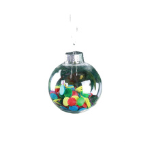 Décorations de tresse de Noël Ball Transparent en plastique ouvert Bauble Bauble Gift Ornement Boîte décoration